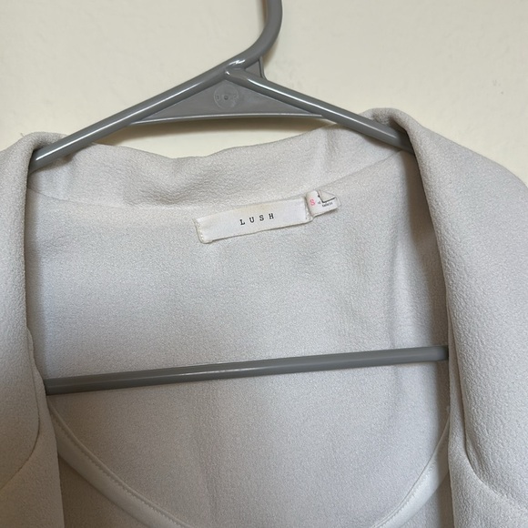Lush Crepe Casual Blazer Jacket White - Picture 3 of 3